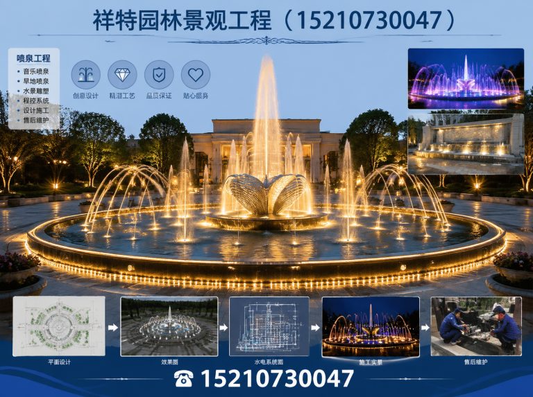 望都县旱地喷泉展示图